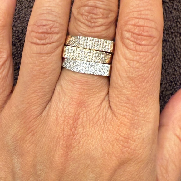 Henri Bendel - Set of 3 Stacking Rings Size 7 - Picture 3 of 11